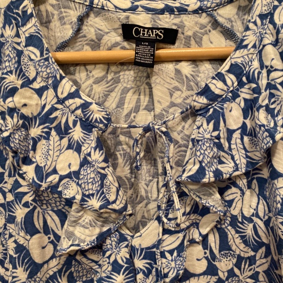 Chaps Ralph Lauren sleeveless Hawaiian print. Women’s L. Like new. $8 - Picture 3 of 3